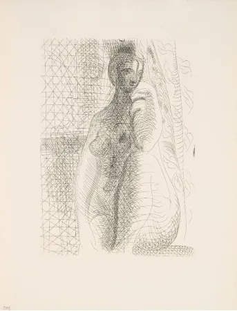彫版 Picasso - Femme nue, la jambe pliée (Suite Vollard 8)