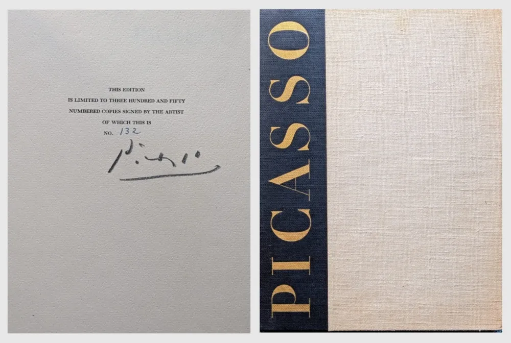 技術的なありません Picasso -  Habd-Signed Rare Exceptional Artbook-pencil signed by Picasso artbook  Picasso: The Recent Years, 1946