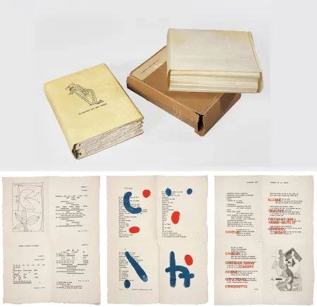 挿絵入り本 Picasso - Iliazd : POÉSIE DE MOTS INCONNUS.  Arp, Dominguez, Matisse, Picasso, Braque, F. Léger, Wols, Chagall, Giacometti, Miró, etc. (1949)