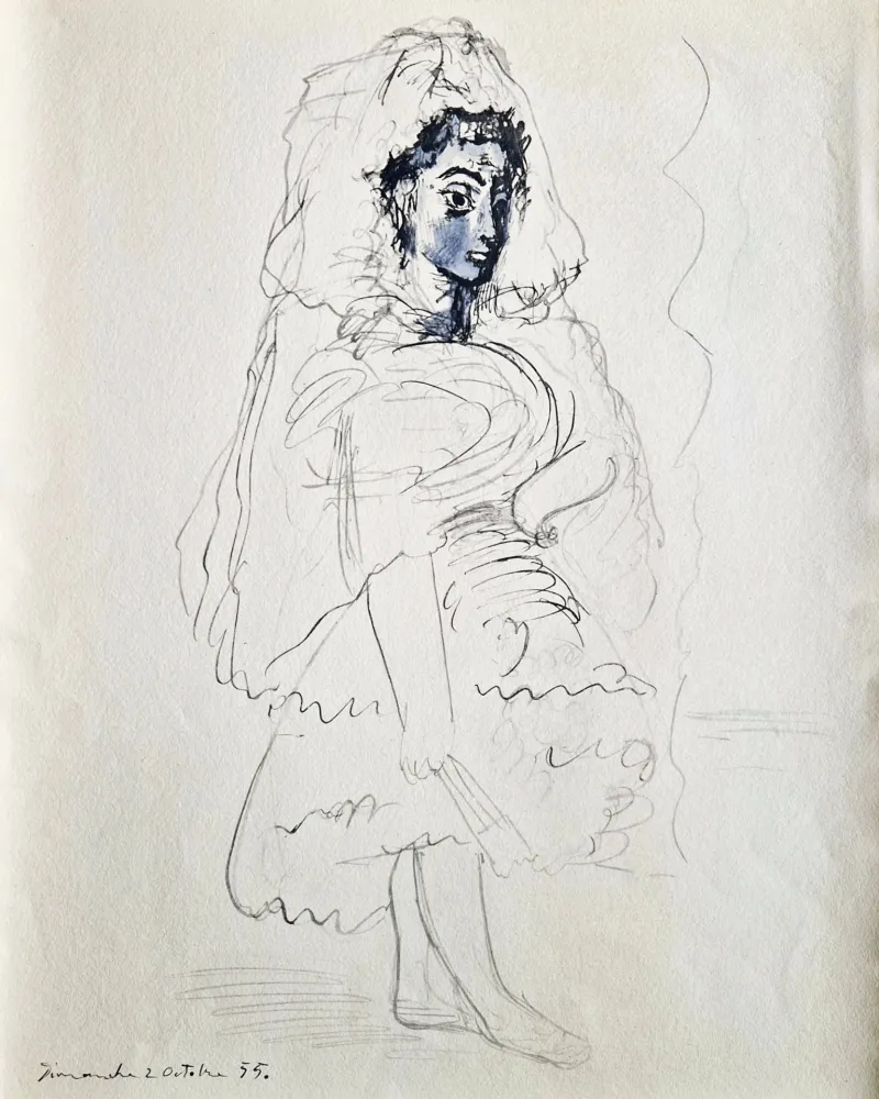 ステンシル Picasso - Jacqueline en espagnole