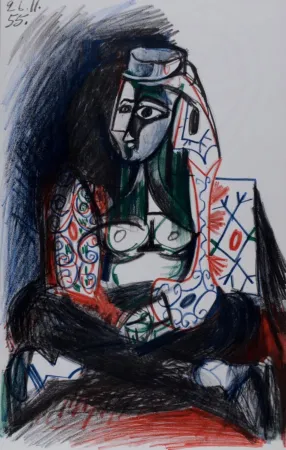 リトグラフ Picasso - Jacqueline Roque, 1959
