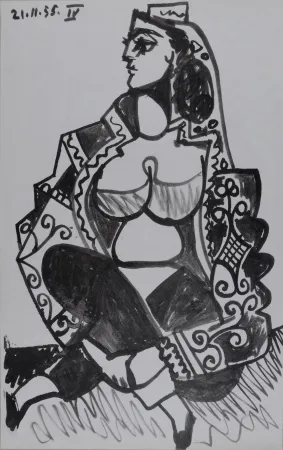 リトグラフ Picasso - Jacqueline Roque IV,