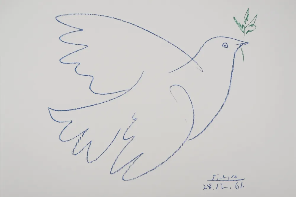 リトグラフ Picasso - La colombe bleue