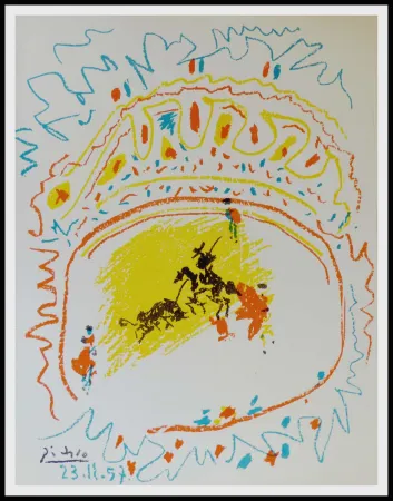 リトグラフ Picasso - La Pique (Corrida) 