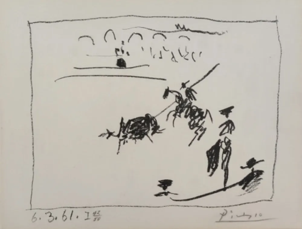 リトグラフ Picasso - La Pique, from A los toros avec Picasso
