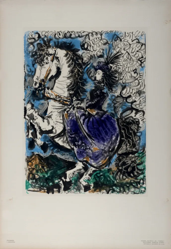リトグラフ Picasso - L'Amazone n° 1, 1961