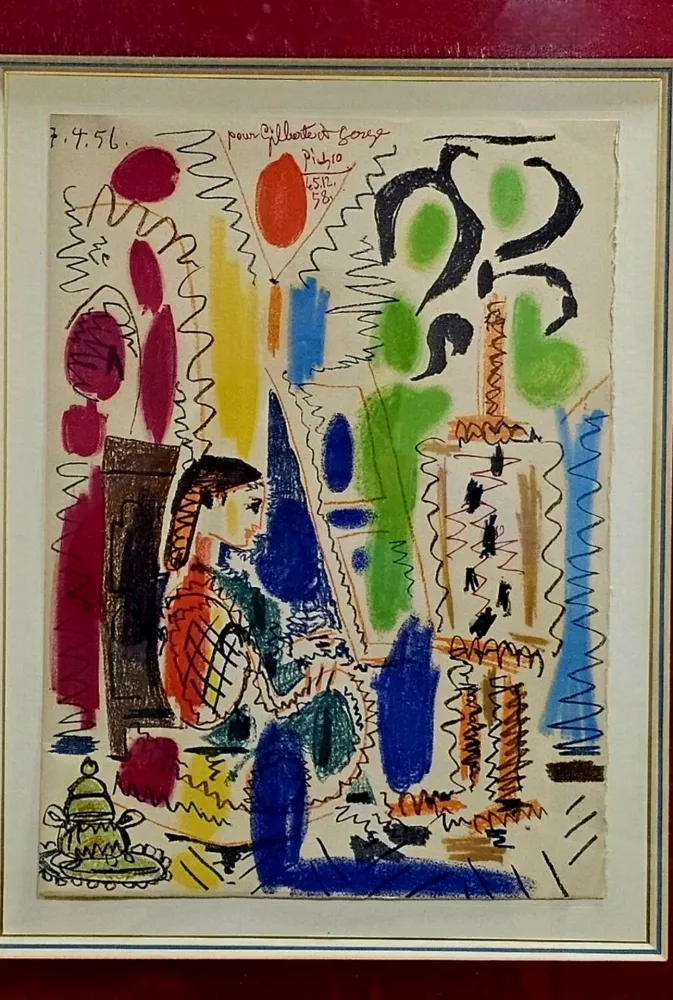 リトグラフ Picasso - L'atelier de Cannes 1956