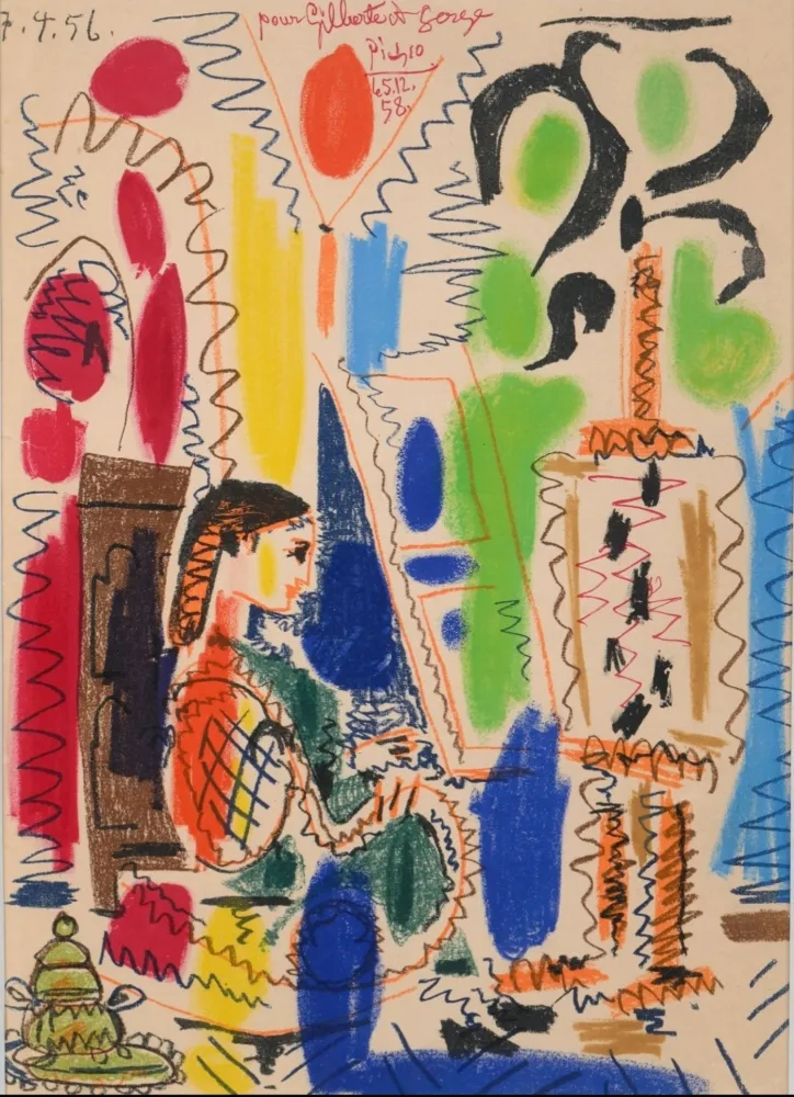 リトグラフ Picasso - L'atelier de Cannes 1956