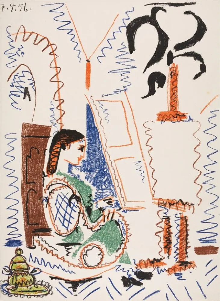 リトグラフ Picasso - L'atelier de Cannes (The Cannes Studio)