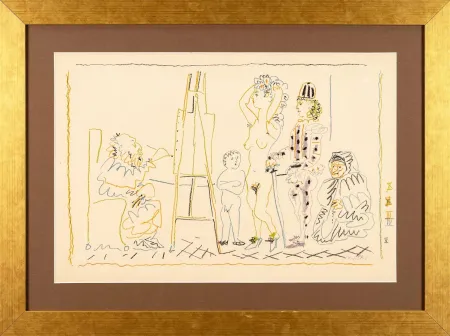 エッチング Picasso - L'atelier du vieux peintre