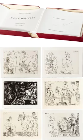 挿絵入り本 Picasso - LE COCU MAGNIFIQUE. 12 eaux-fortes et aquatintes originales de Picasso (1968)