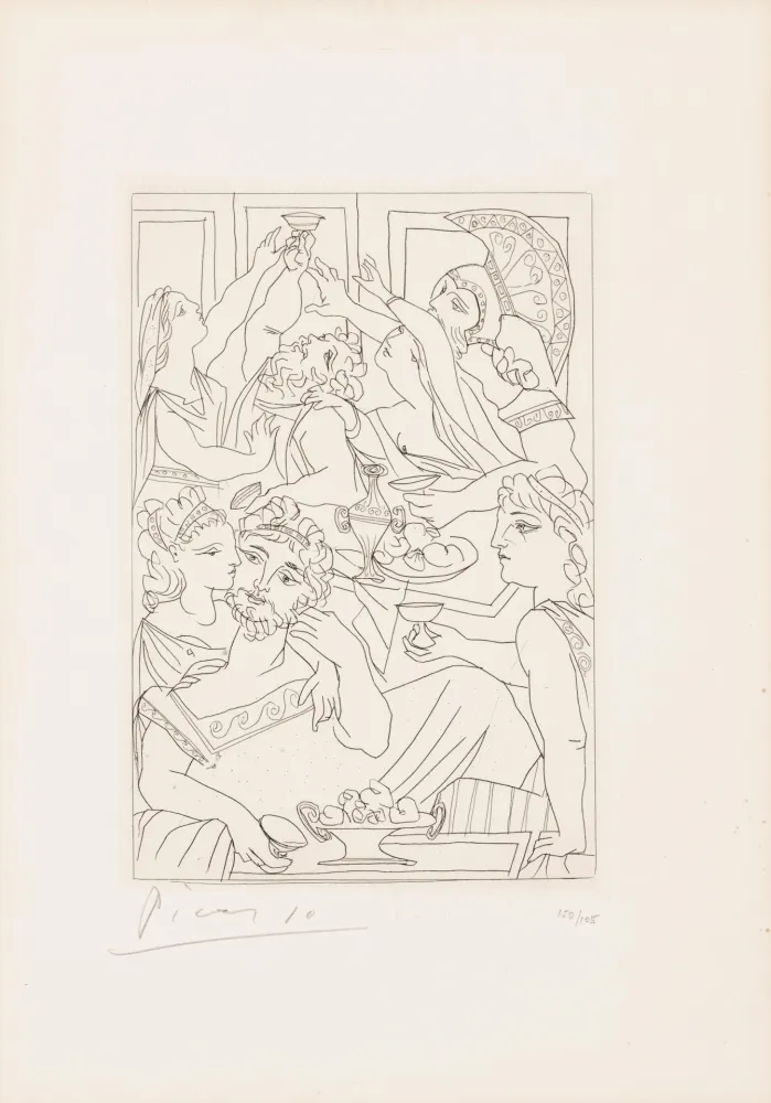 彫版 Picasso - Le festin, pl. 6