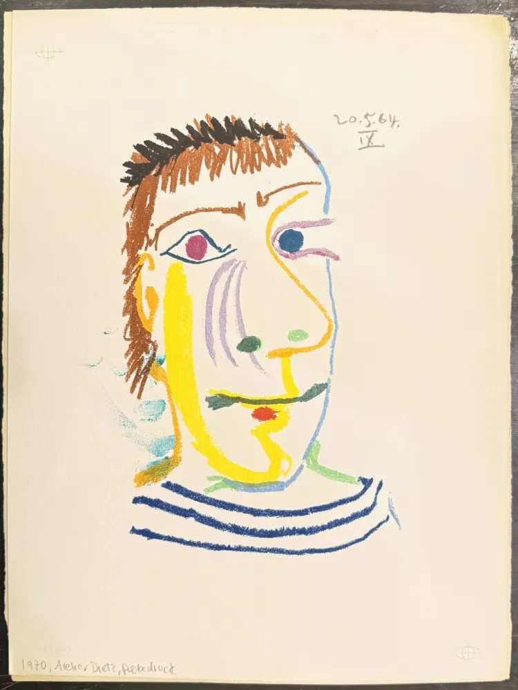 リトグラフ Picasso - Le goût du bonheur. Trois carnets d`atelier. 1970.