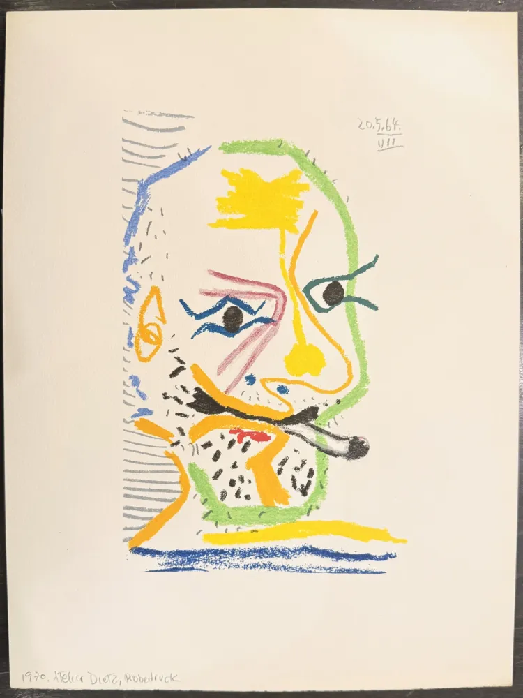 リトグラフ Picasso - Le goût du bonheur. Trois carnets d`atelier. 1970.