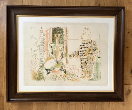 リトグラフ Picasso - Le Peintre et son Modèle