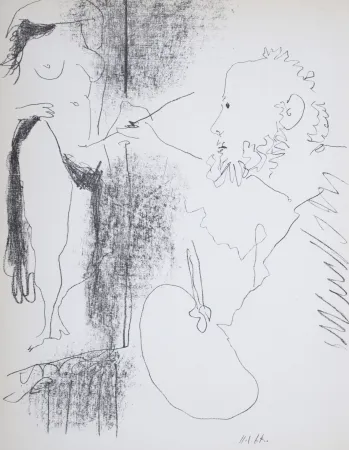 リトグラフ Picasso - Le Peintre et son Modèle, 1964