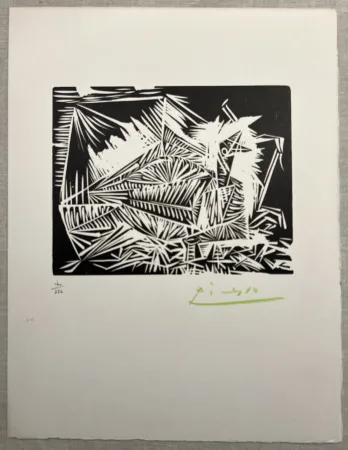 挿絵入り本 Picasso - LE PIGEONNEAU. Linogravure pour 