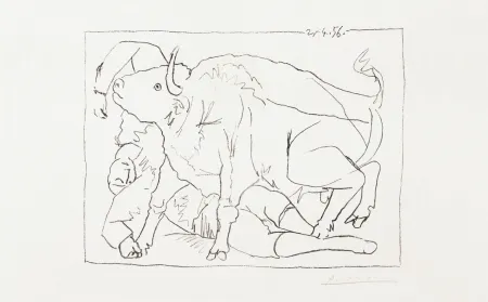 リトグラフ Picasso - Le Torero blessé