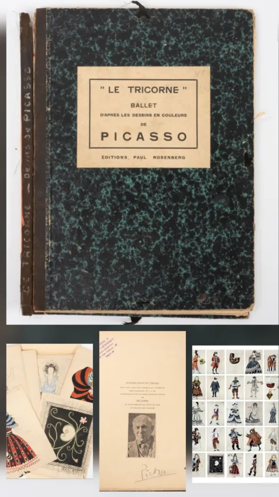 ステンシル Picasso - Le Tricorne 1920 -Handsigned 