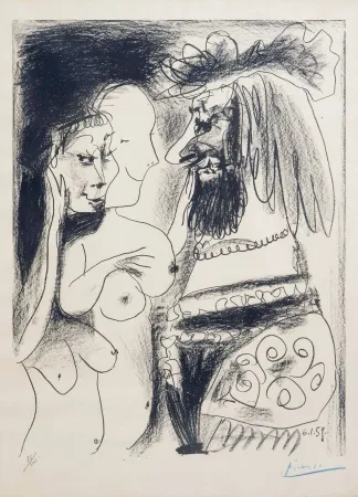 リトグラフ Picasso - Le vieux Roi