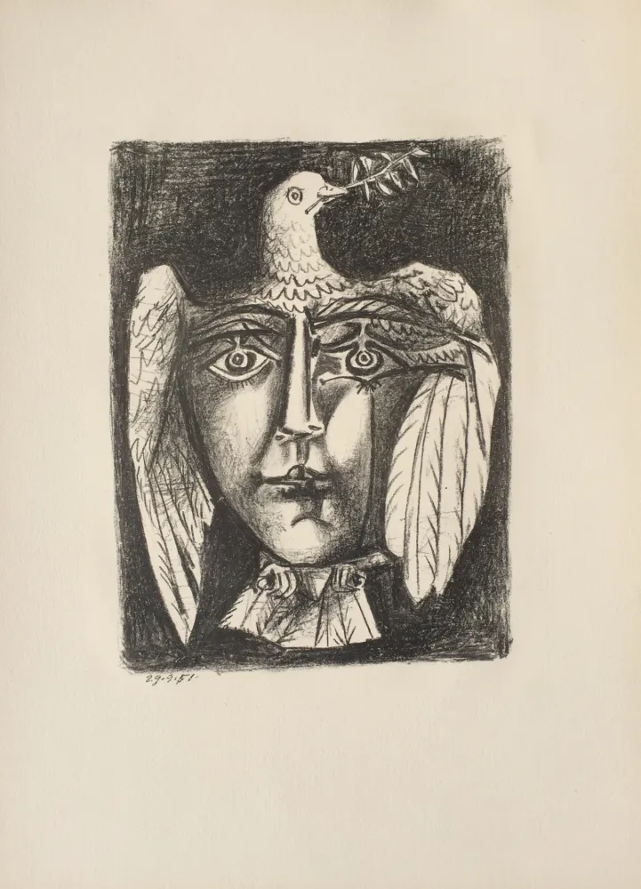 リトグラフ Picasso - Le Visage de la Paix (B. 687)