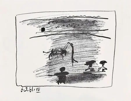 リトグラフ Picasso - Les Banderillas