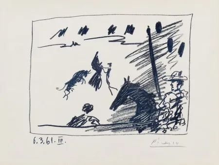 リトグラフ Picasso - Les Banderilles from A los toros avec Picasso