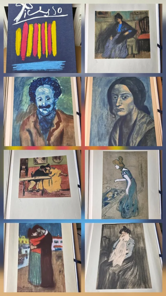 ステンシル Picasso - Les Bleus de Barcelone 1963