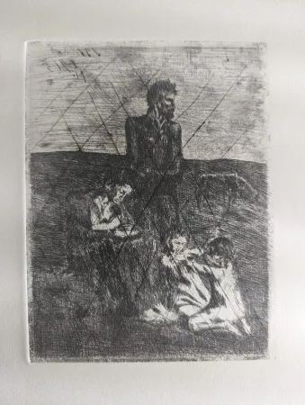 彫版 Picasso - Les pauvres
