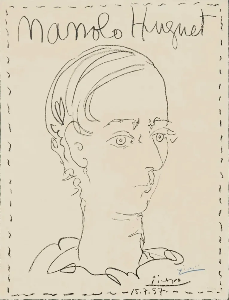 リトグラフ Picasso - Manolo Huguet