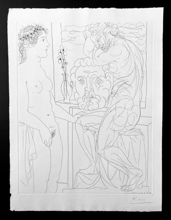 技術的なありません Picasso - Modèle nu et sculptures