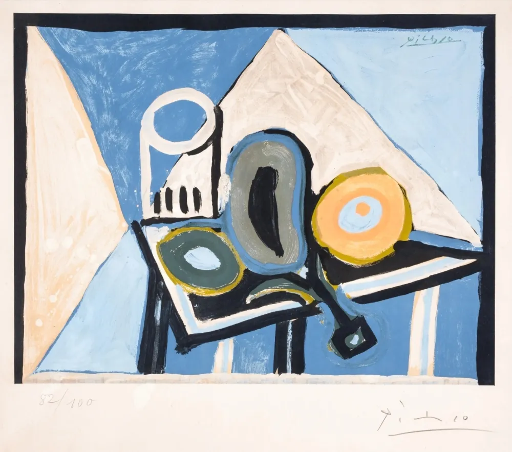 リトグラフ Picasso - Nature morte à l’aubergine