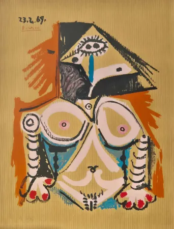 リトグラフ Picasso - One plate, from Les Portraits Imaginaires (3)