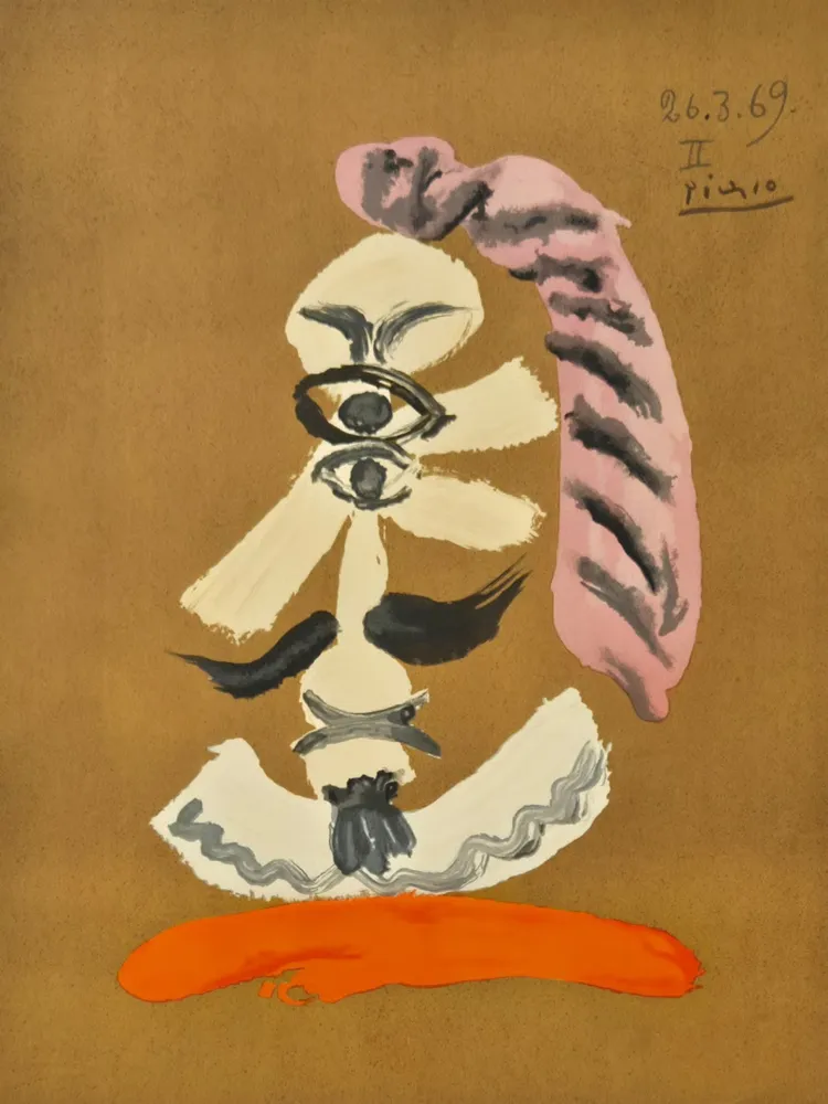 リトグラフ Picasso - One plate, from Les Portraits Imaginaires (4)