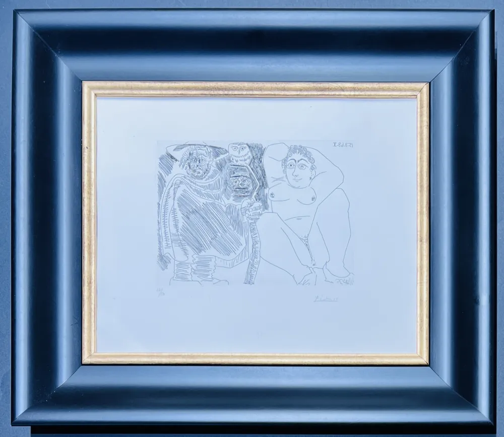 彫版 Picasso - Pablo Picasso ( 1881 – 1973 ) – hand-signed etching on wove paper - 1968