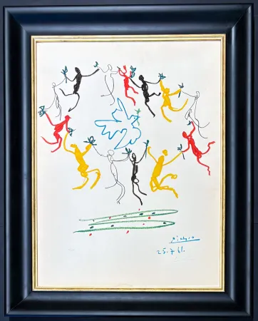 リトグラフ Picasso - Pablo Picasso (1881 - 1973) - La ronde de la jeunesse - Color lithograph on Arches paper - 1961