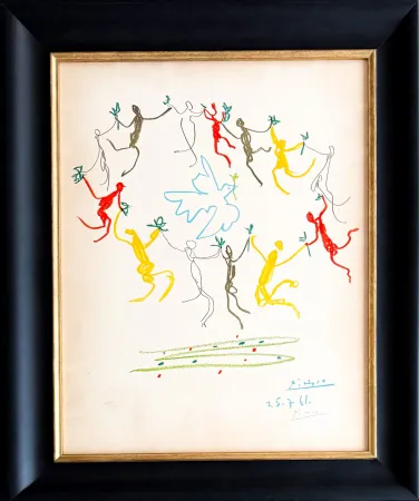 リトグラフ Picasso - Pablo Picasso (1881 - 1973) - La ronde de la jeunesse - Color lithograph on Arches paper - 1961