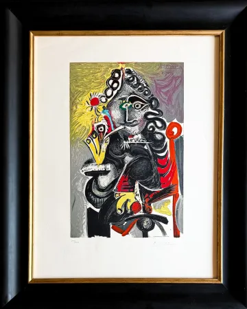 リトグラフ Picasso - Pablo Picasso (1881–1973) - Le Cavalier - Color lithograph on Arches paper - 1968