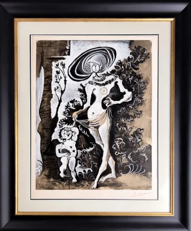 リトグラフ Picasso - Pablo Picasso (1881–1973) - Venus et l'Amour voleur de miel - Color lithograph on Arches paper - 1960