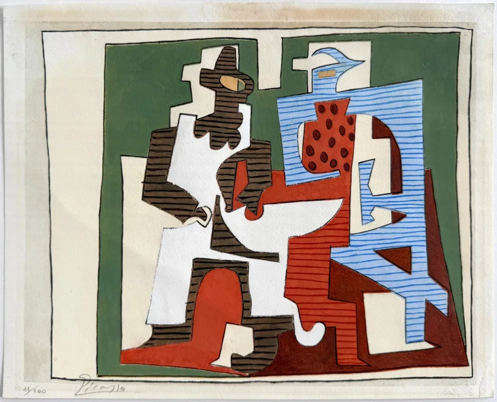 ステンシル Picasso - Pierrot et arlequin (Pierrot and Harlequin)