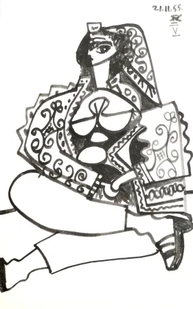 リトグラフ Picasso - Portrait de femme