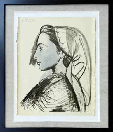リトグラフ Picasso - Portrait de Jacqueline