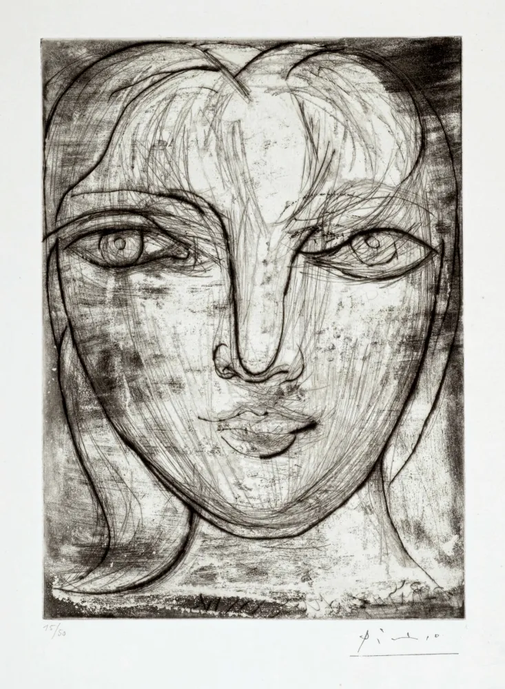 彫版 Picasso - Portrait de Marie-Thérèse de face