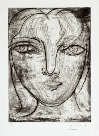彫版 Picasso - Portrait de Marie-Thérèse de face