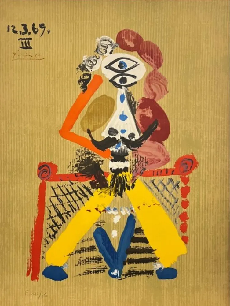 リトグラフ Picasso - Portraits imaginaires 12.03.1969