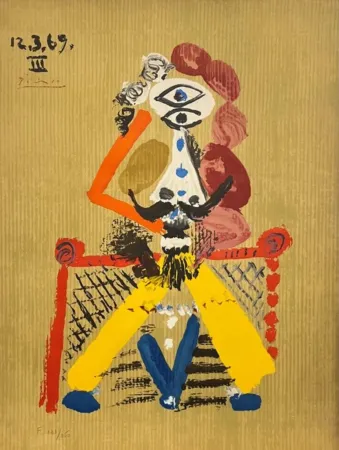 リトグラフ Picasso - Portraits imaginaires 12.03.1969