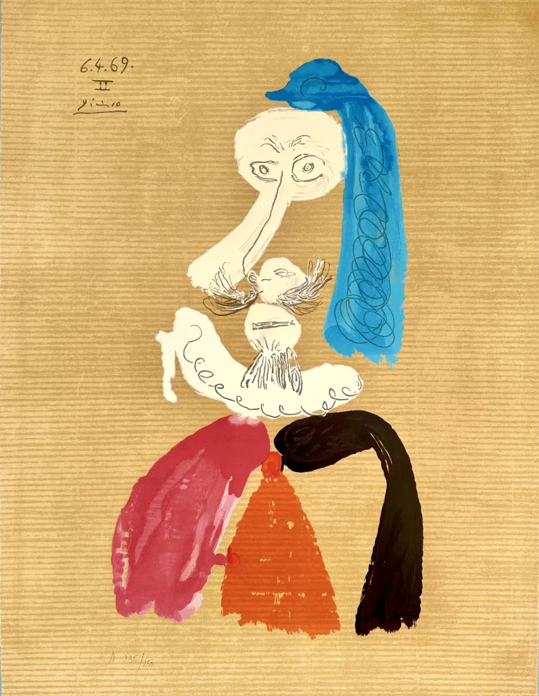 リトグラフ Picasso - Portraits Imaginaires 6.4.69 II