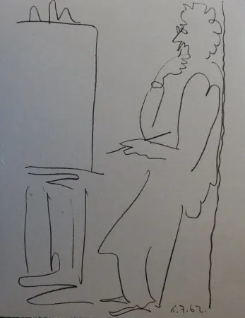 リトグラフ Picasso - Regards sur Paris - The painter