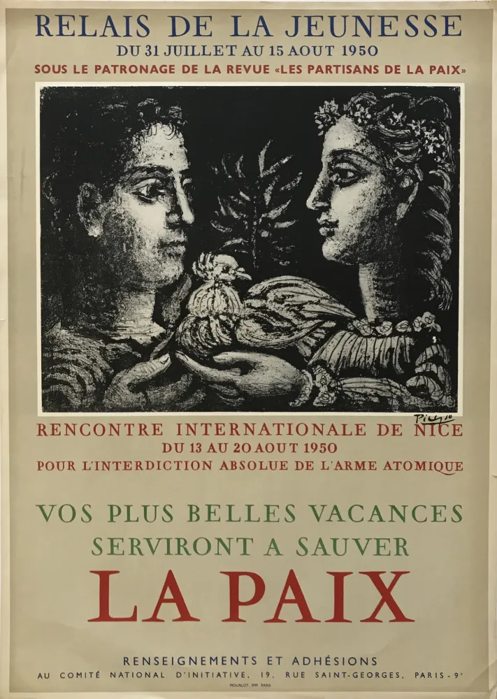 リトグラフ Picasso - Relais de la Jeunesse