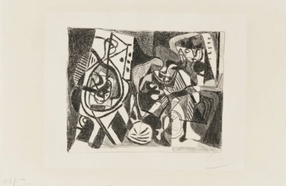 リトグラフ Picasso - Scène d'intérieur